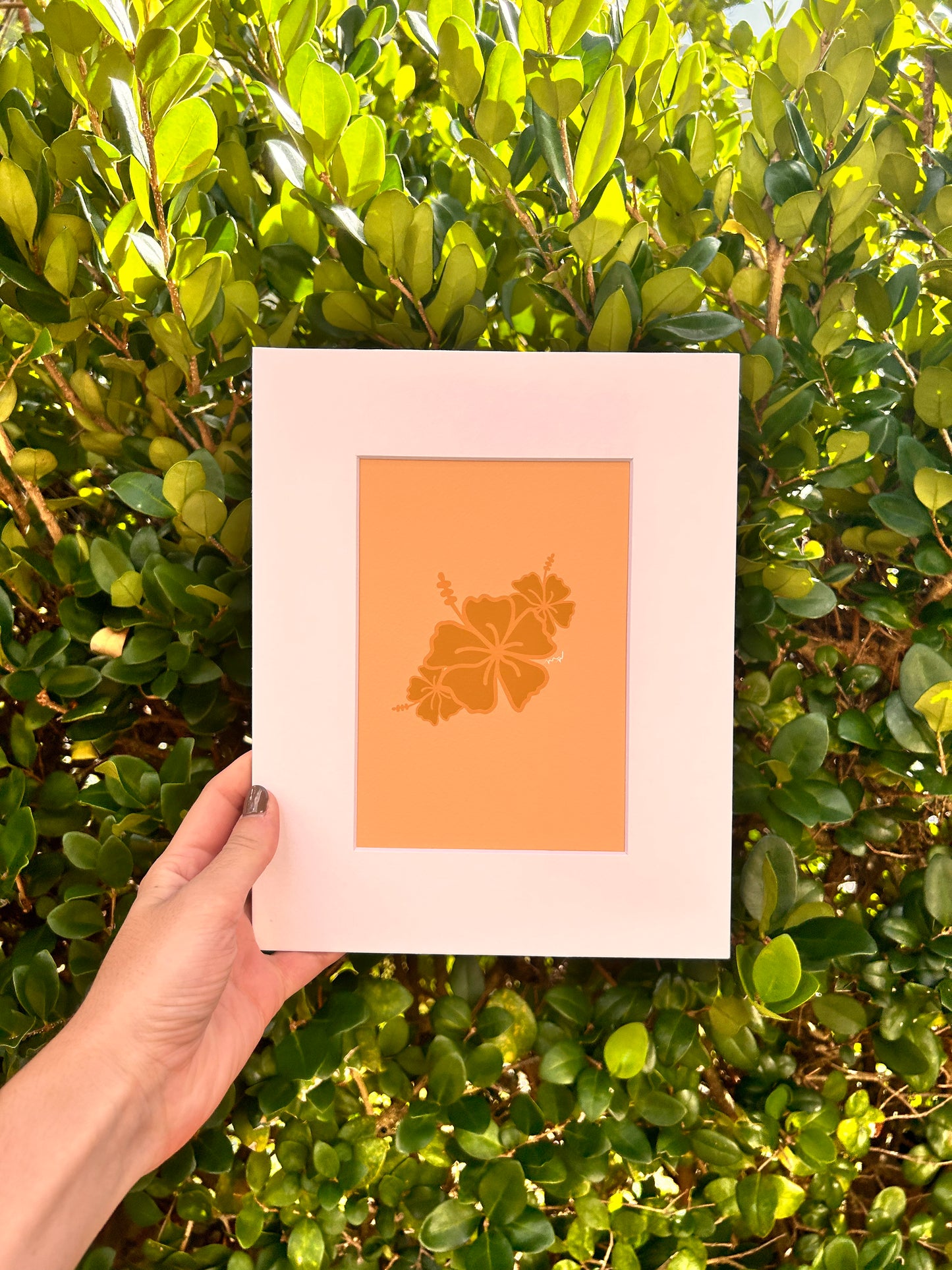 Neutral Hibiscus Art Print