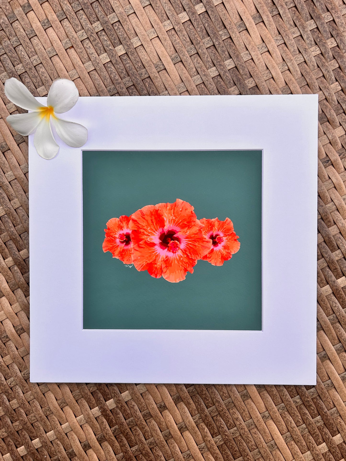 Watercolor Hibiscus Art Print